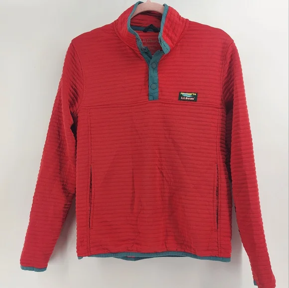 L.L. Bean Men's Airlight Knit Pullover Red Size Small - Picture 3 of 7